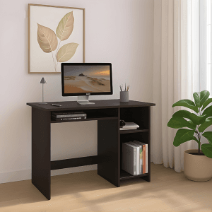 Compact Study Desk with Bookshelf & Keyboard Shelf – Space-Saving Design